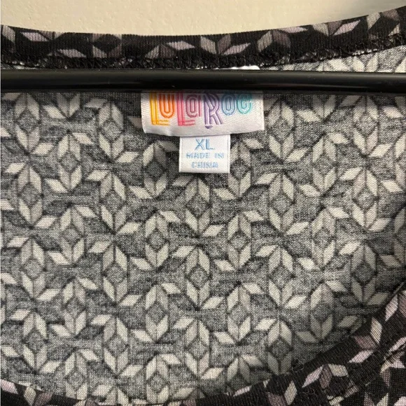 📦Bundle for $5! Lularoe XL midi jersey dress 3/4 sleeve black gray print - Picture 3 of 3